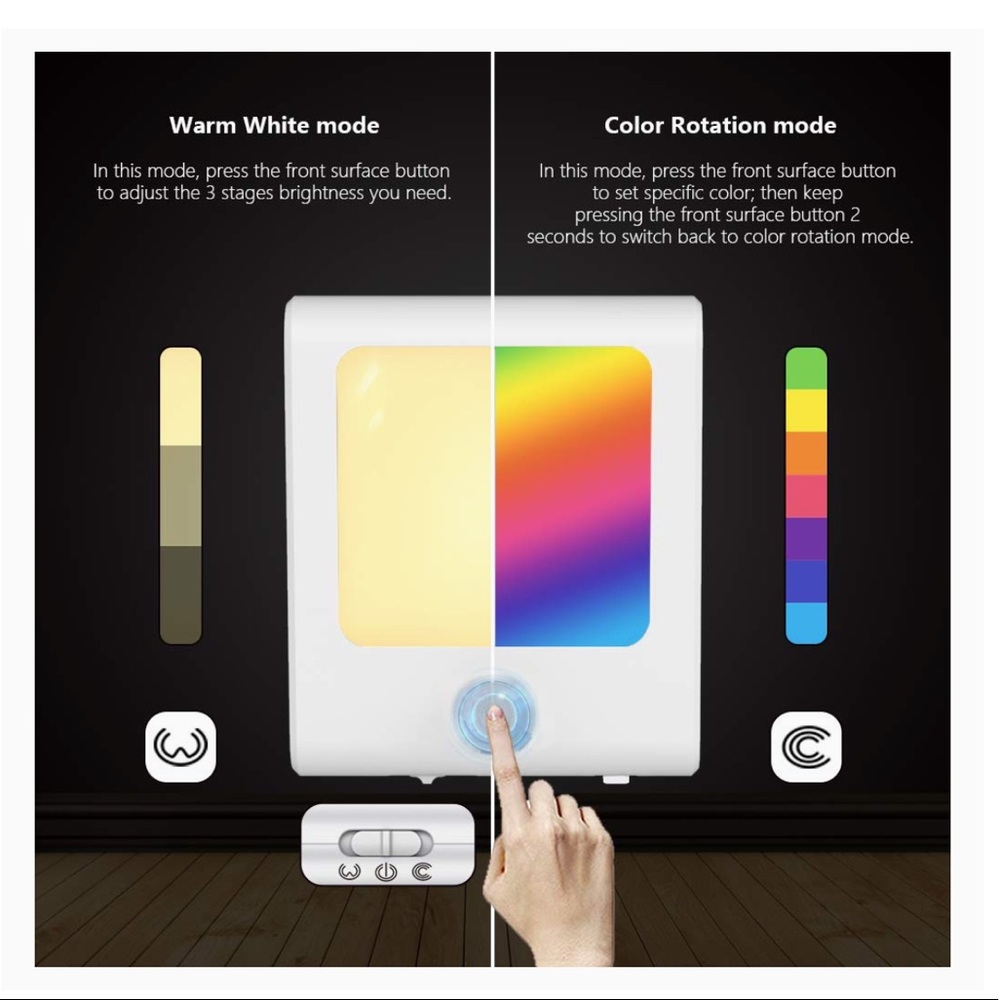 🆕 Color Changing LED Night Light - 2pk - Picture 3 of 6